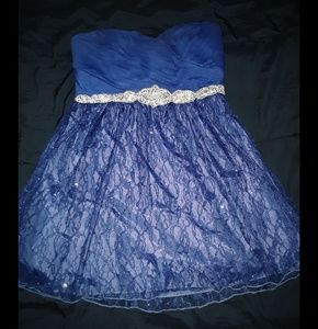 My Michelle....Dark blue jewled dress